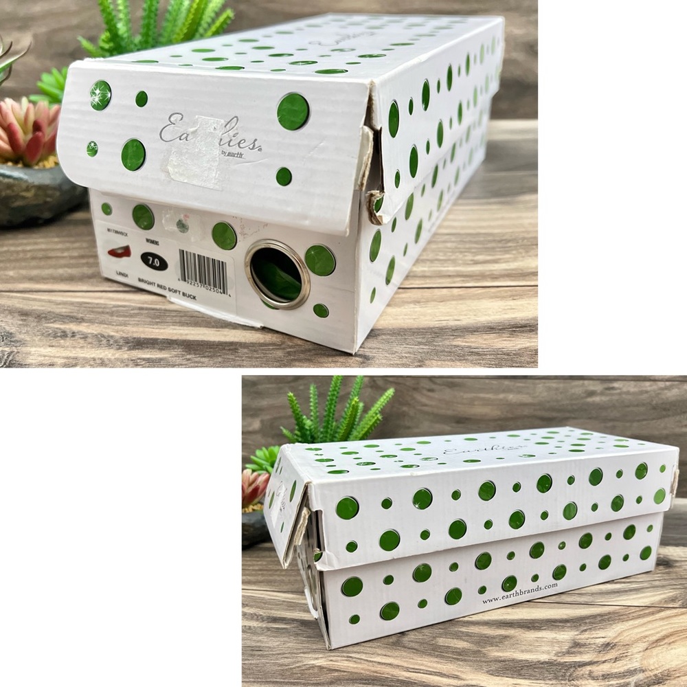 ❌SOLD❌NIB Earthies Lindi Floral Laser Cut Scalloped Leather Ballet Flats 7B - Picture 12 of 12